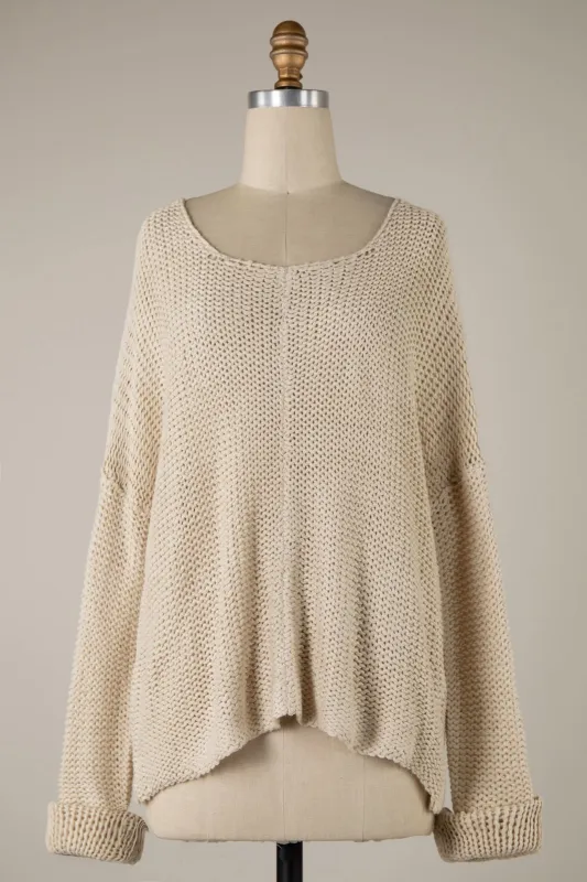Bradford Beige Oversized Sweater made by Miracle
