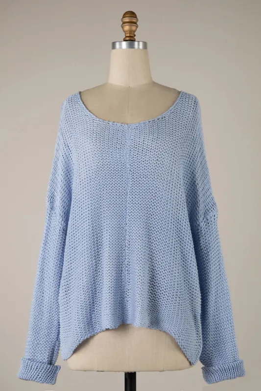 Bradford Sky Blue Oversized Sweater made by Miracle