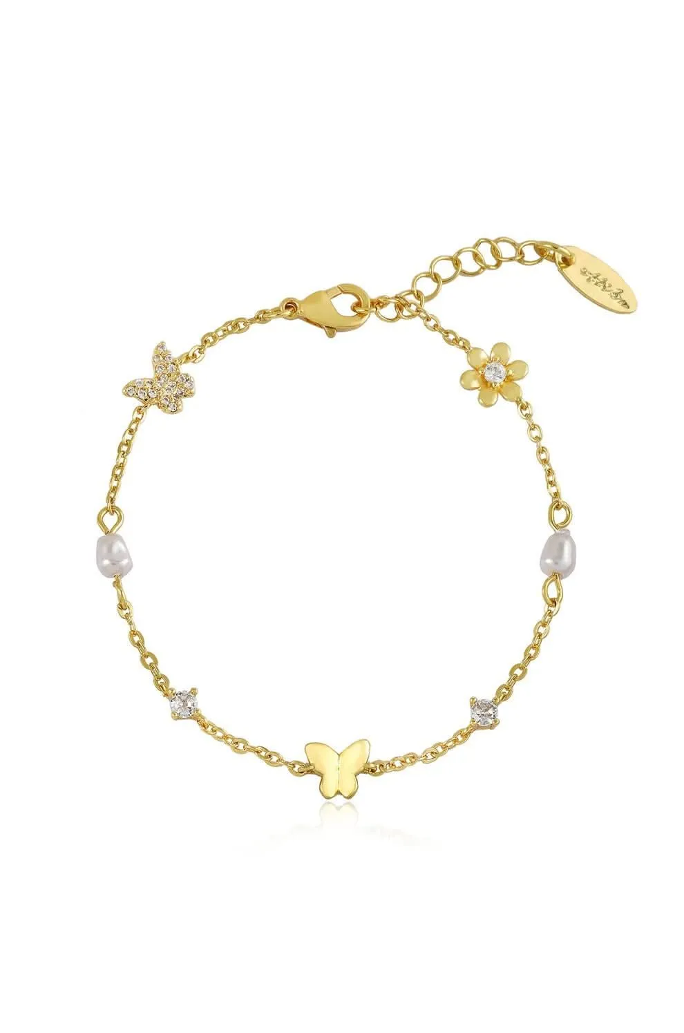 Ettika Subtle Butterflies and Pearl Bracelet sold by Boho Pink product image thumbnail 2