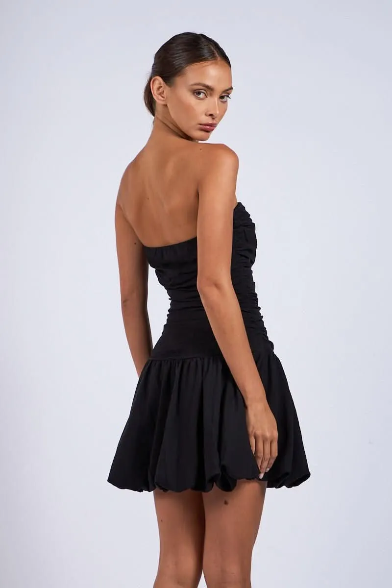 Marcuss Black Bubble Hem Tube Mini Dress sold by Boho Pink product image thumbnail 4