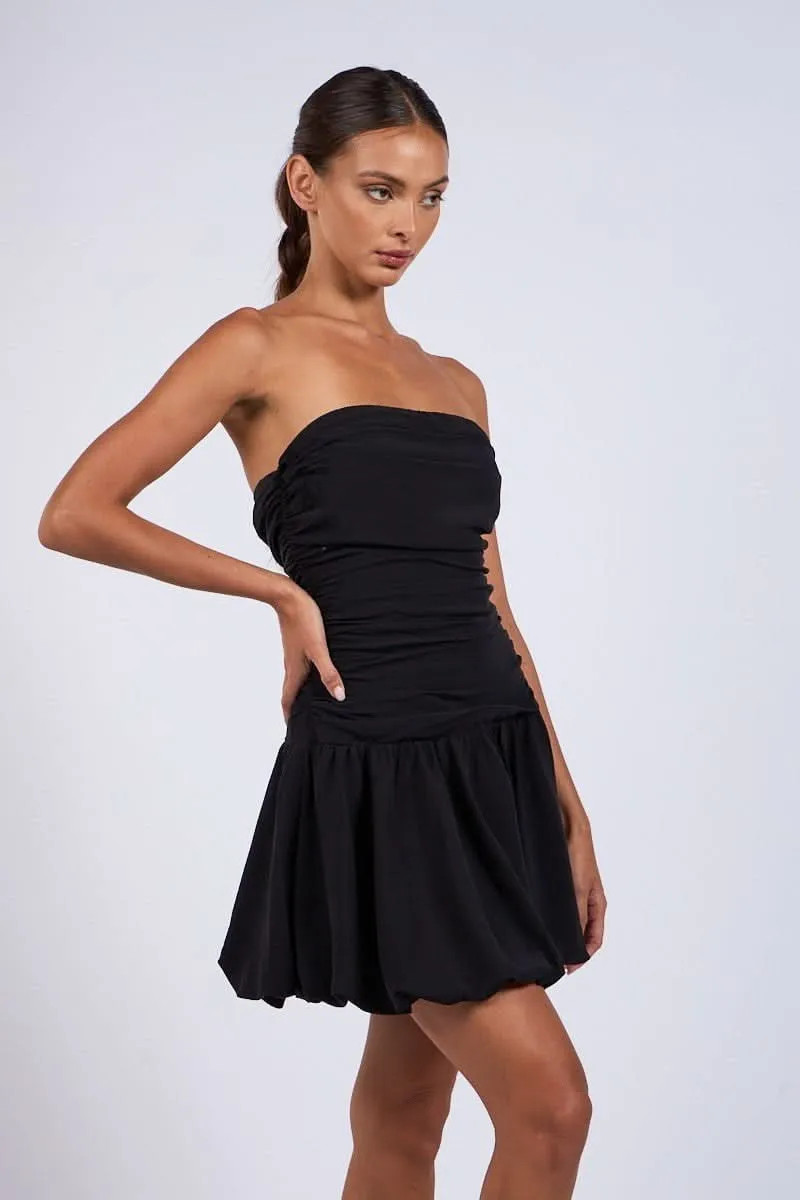 Marcuss Black Bubble Hem Tube Mini Dress sold by Boho Pink product image thumbnail 3