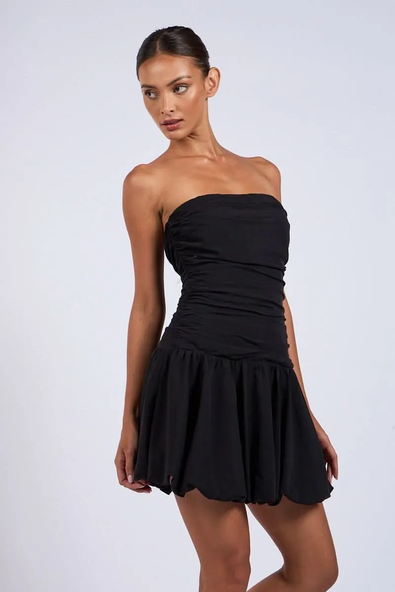 Marcuss Black Bubble Hem Tube Mini Dress sold by Boho Pink product image thumbnail 2