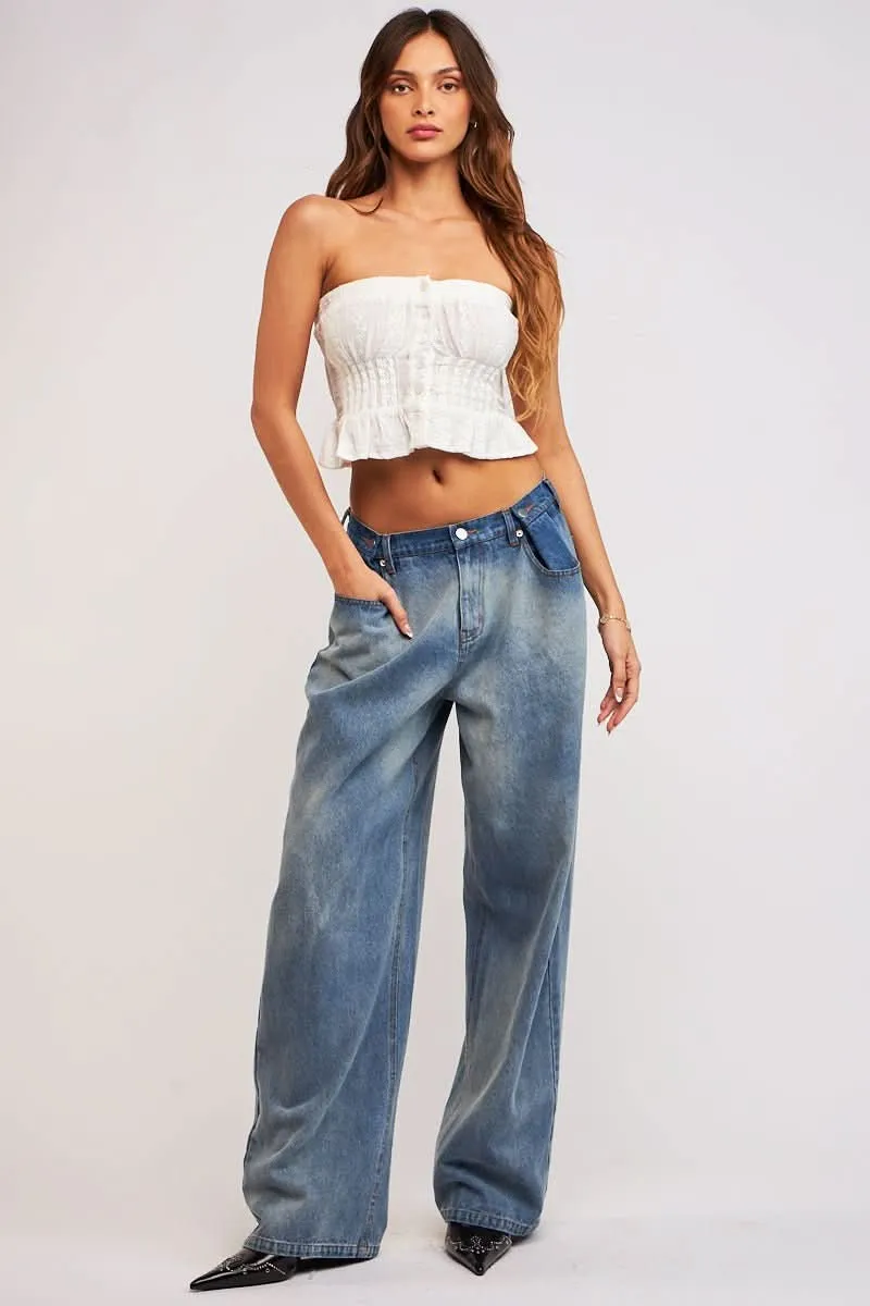 Raya White Eyelet Tube Top sold by Boho Pink product image thumbnail 2