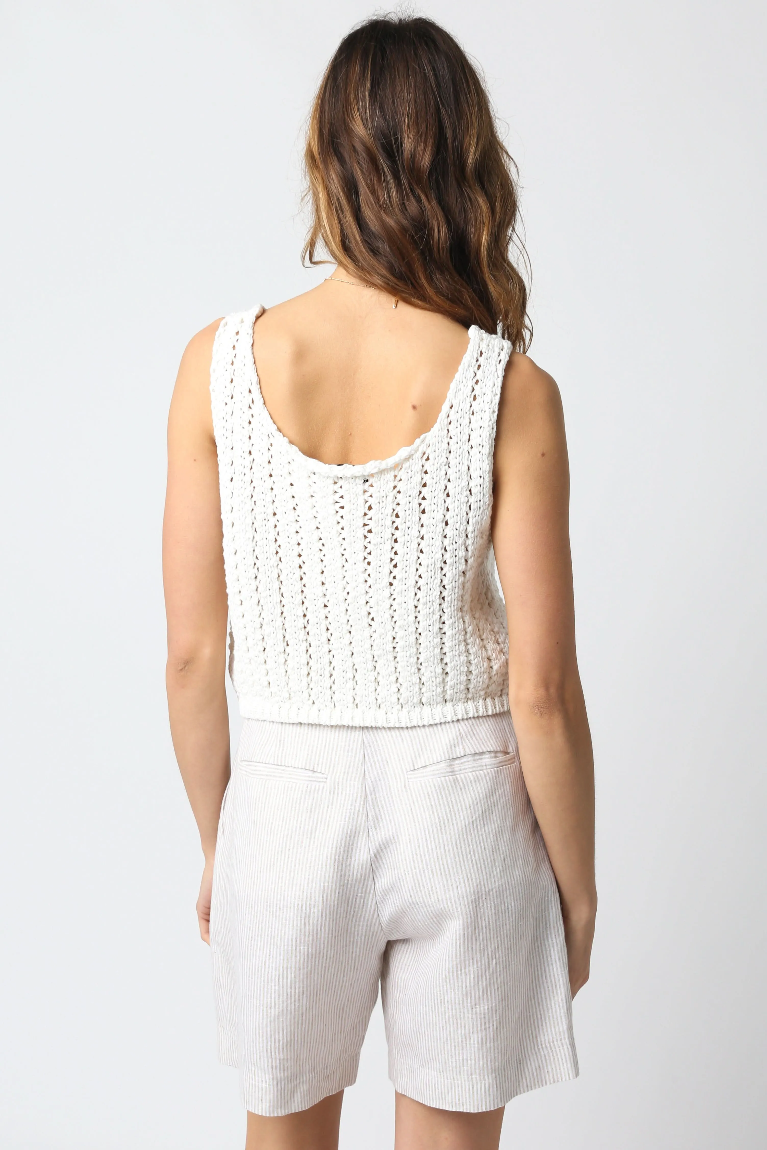 Valeria White Sheer Sweater Top sold by Boho Pink product image thumbnail 3