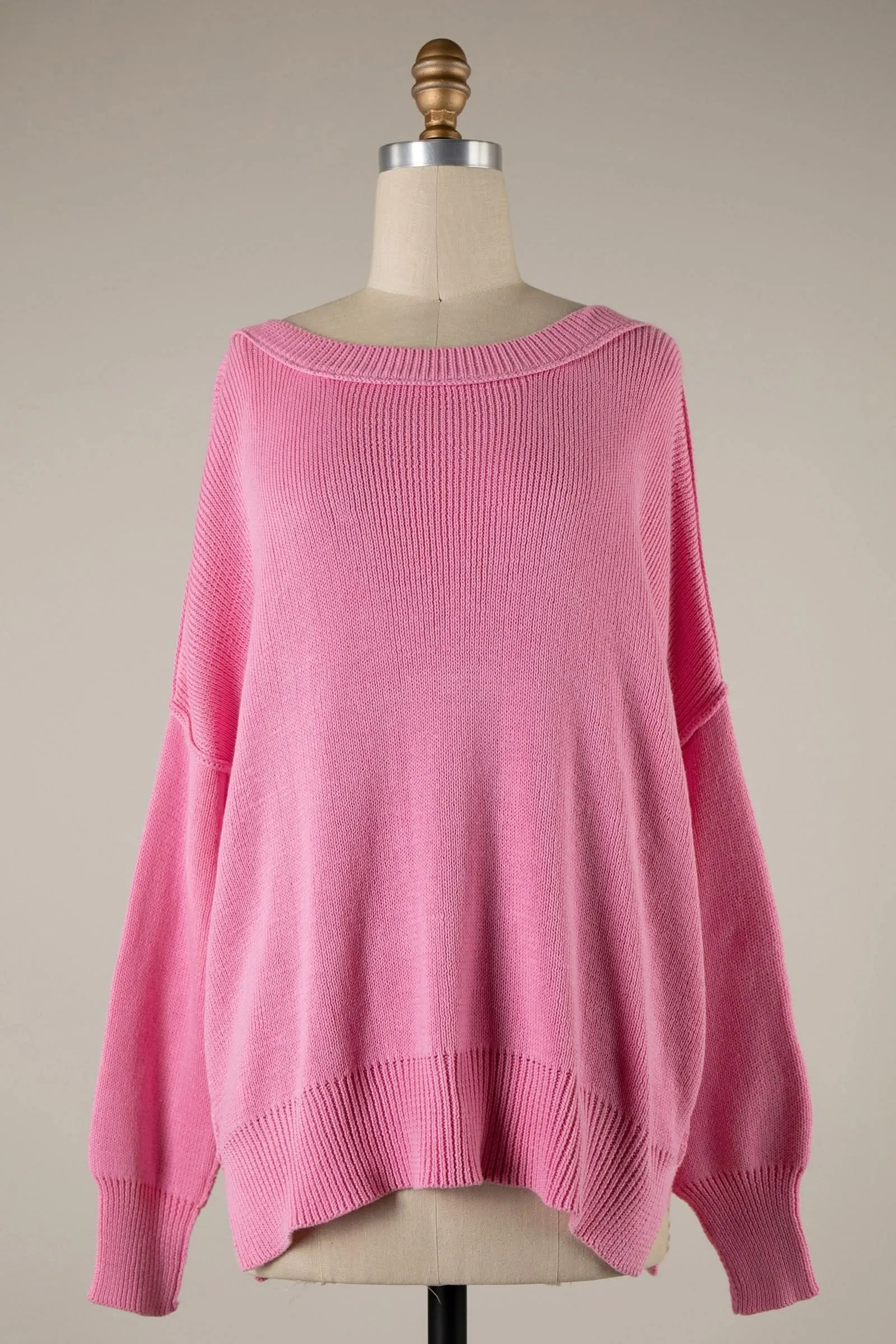 Coffee Date Rose Oversized Sweater sold by Boho Pink