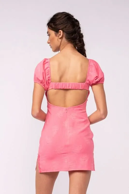 Delilah Pink Puff Sleeve Bustier Dress sold by Boho Pink product image thumbnail 2