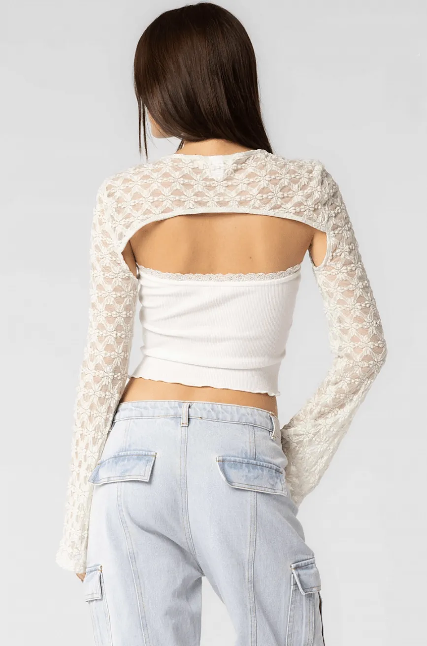 Mia White Lace Trim Tube Top sold by Boho Pink product image thumbnail 4