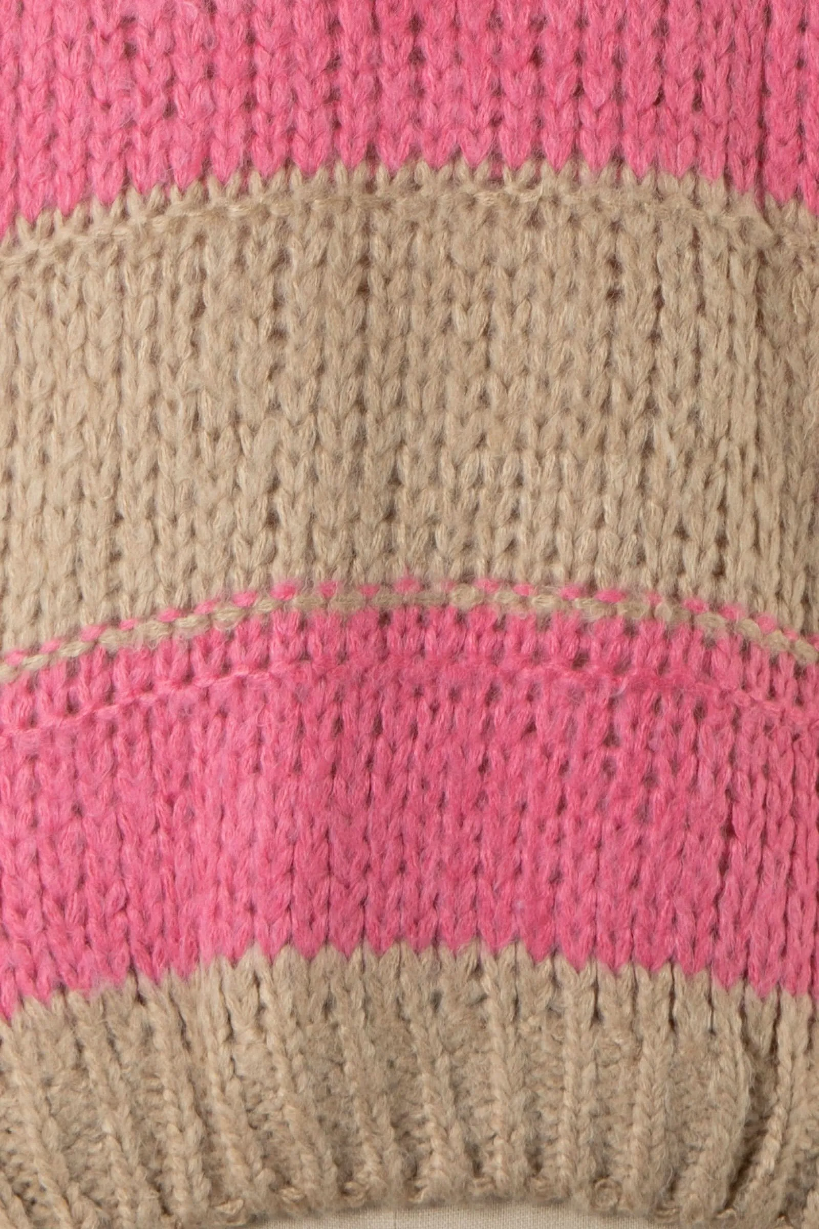 Poppy Beige and Pink Striped Oversized Sweater sold by Boho Pink product image thumbnail 3
