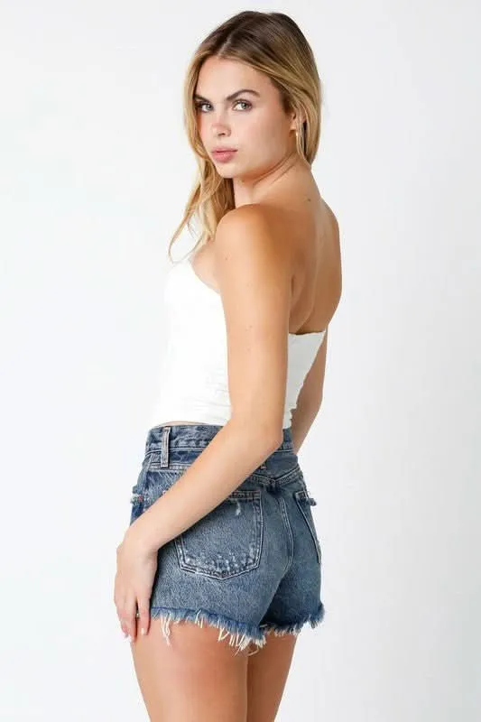 Amalfi White Eyelet Bustier Crop Top sold by Boho Pink product image thumbnail 3
