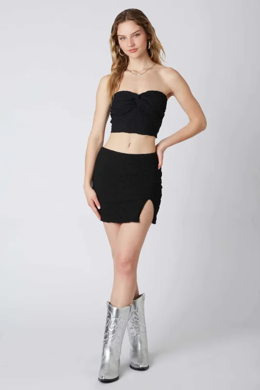 Lydia Black Mini Skirt sold by Boho Pink