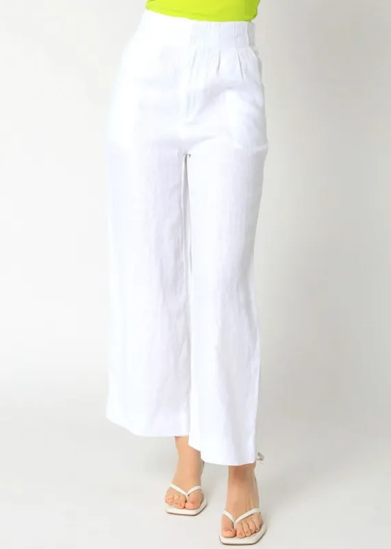 Hampton's White Wide-Leg Pants made by Olivaceous