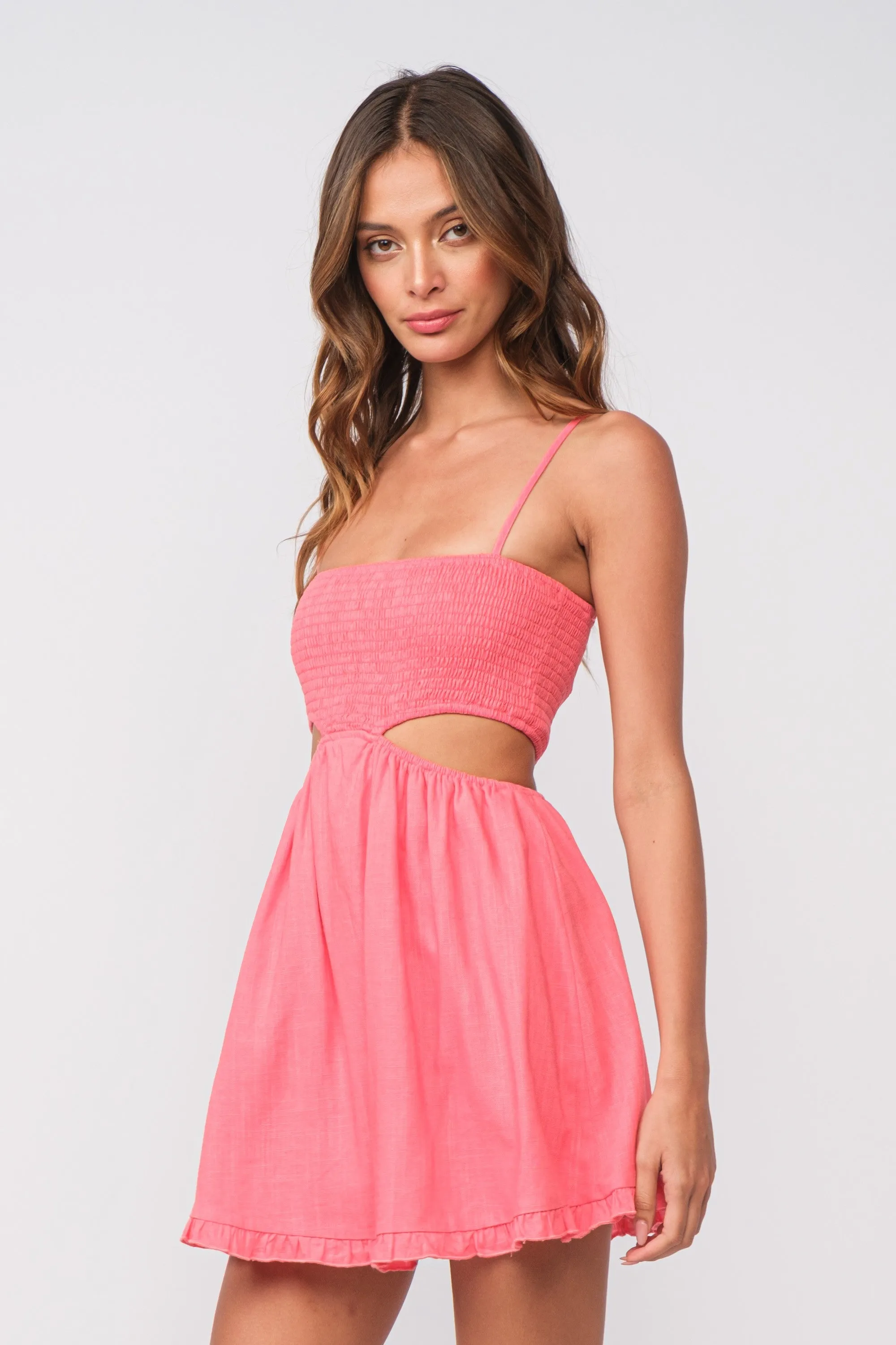 Nadia Pink Cutout Mini Dress sold by Boho Pink product image thumbnail 2