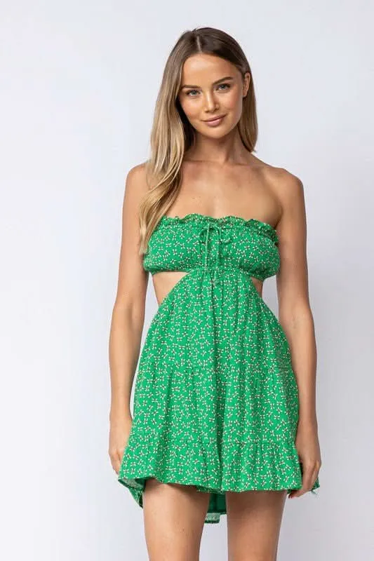 Rachel Green Floral Print Strapless Mini Dress sold by Boho Pink product image thumbnail 5