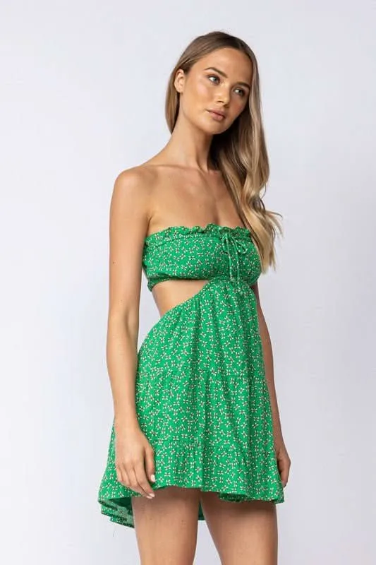 Rachel Green Floral Print Strapless Mini Dress sold by Boho Pink product image thumbnail 3