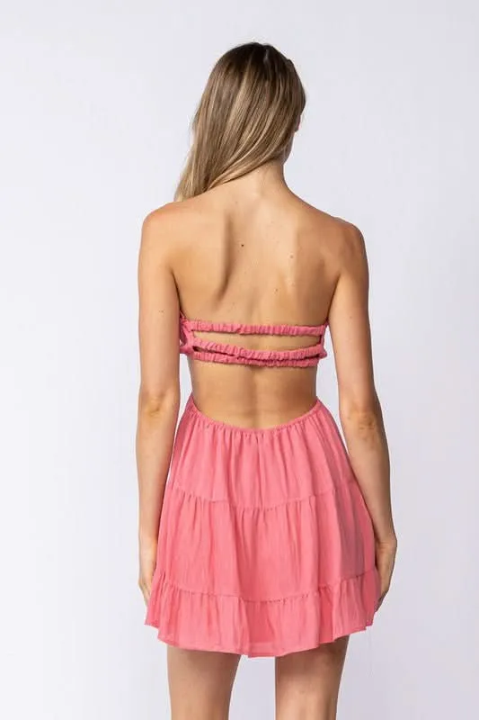 Rachel Rose Strapless Mini Dress sold by Boho Pink product image thumbnail 3