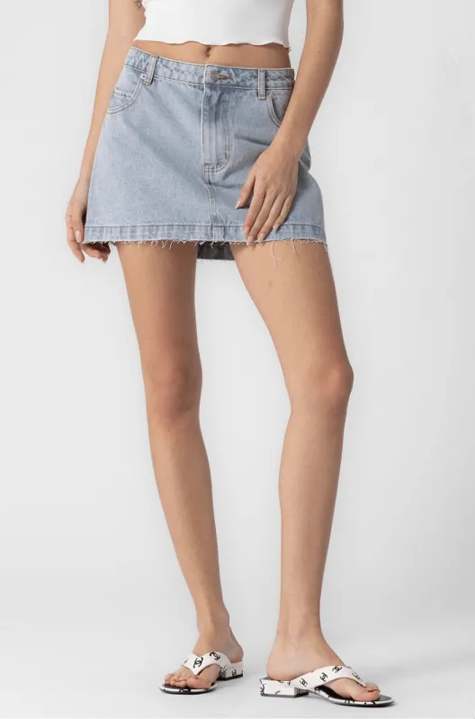 Nevada Medium Wash Denim Mini Skirt sold by Boho Pink