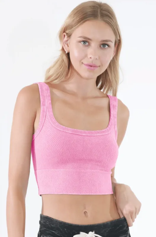 NIKIBIKI Vintage Azalea Cropped Chevron Tank sold by Boho Pink
