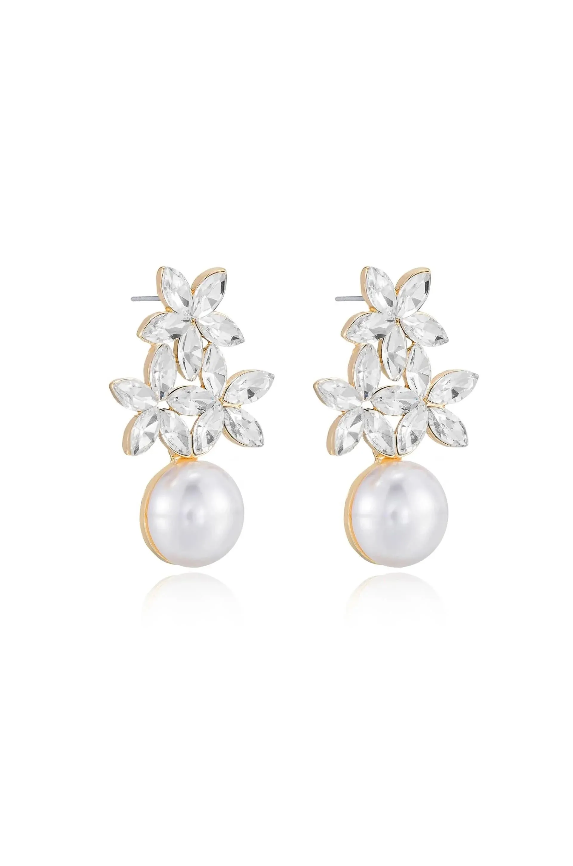 Ettika Best Day Crystal and Pearl Earrings sold by Boho Pink product image thumbnail 3