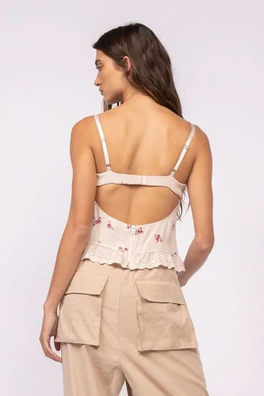 Hard to Ignore Serenity Floral Corset Top sold by Boho Pink product image thumbnail 4