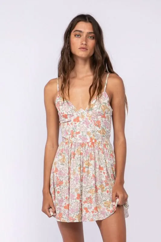 Dalia Cream Elfin Garden Print Cami Dress sold by Boho Pink