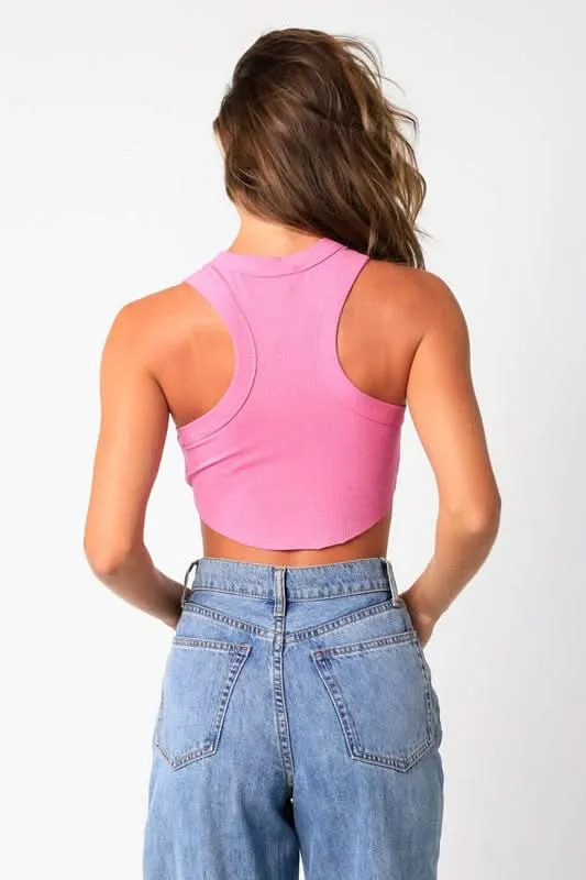 Junie Pink Racerback Tank Top sold by Boho Pink product image thumbnail 4