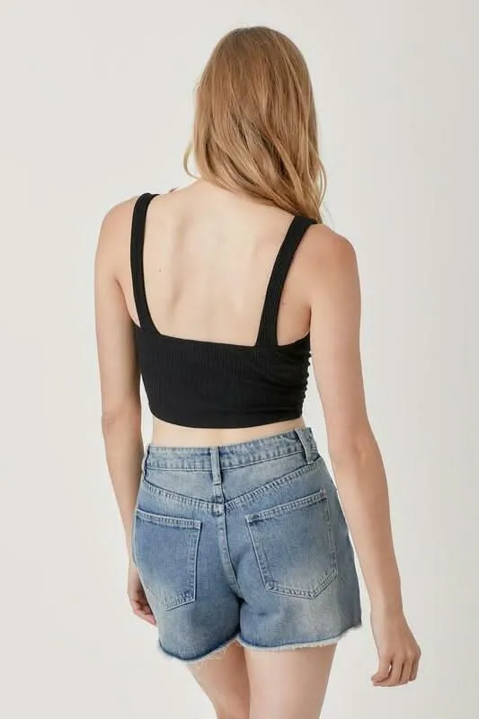 Sylvia Black Bustier Crop Top sold by Boho Pink product image thumbnail 5