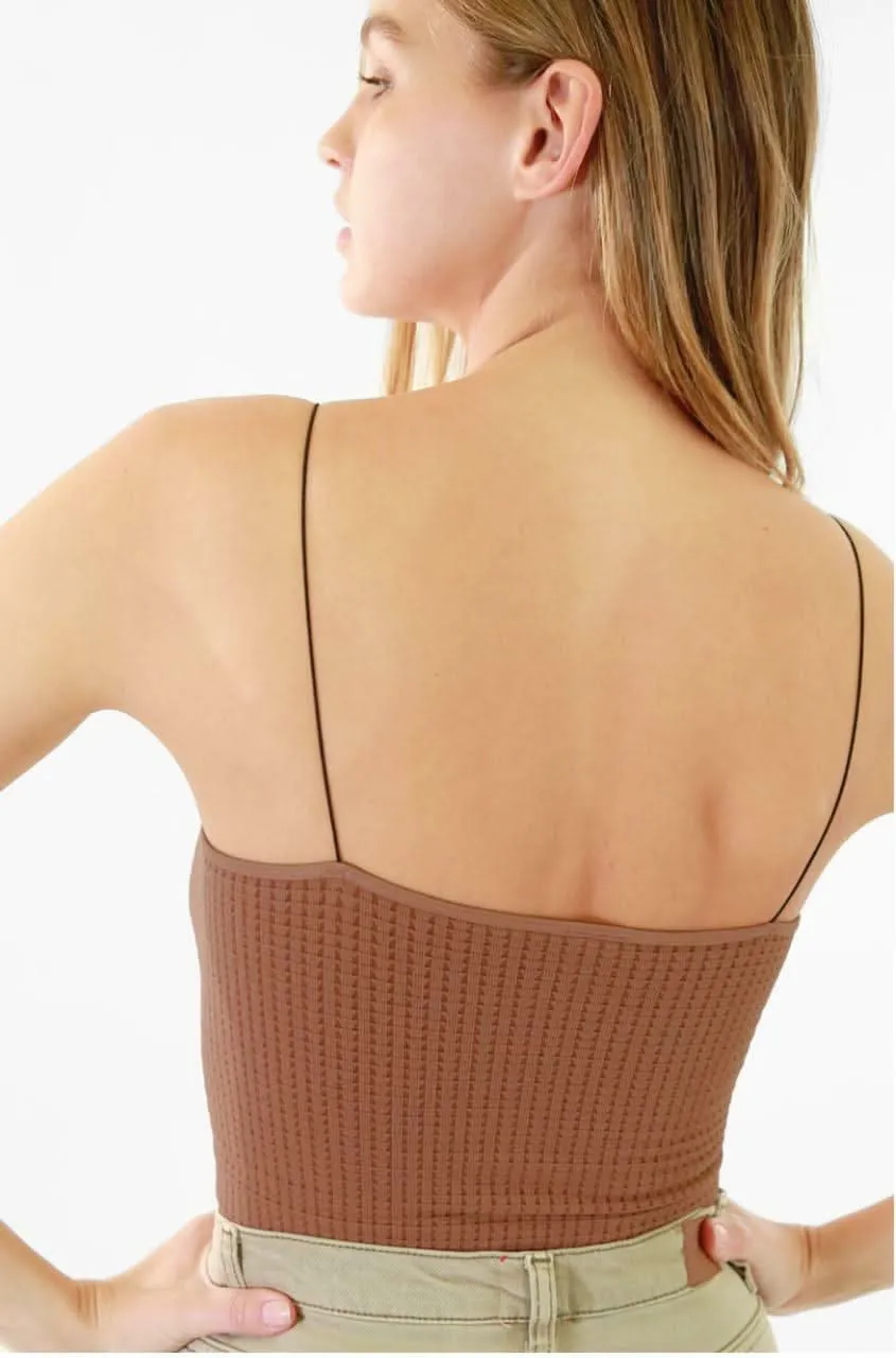 NIKIBIKI Cognac Waffle Knit Cami Top sold by Boho Pink product image thumbnail 4