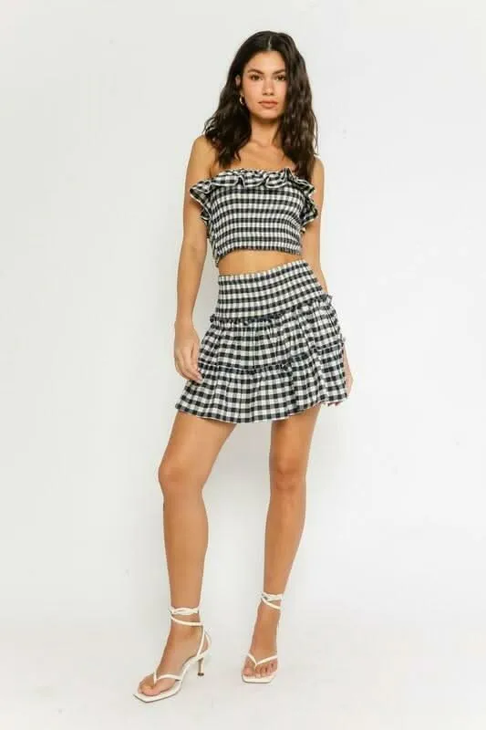 Take Me With You Navy Gingham Two-Piece Dress sold by Boho Pink product image thumbnail 3