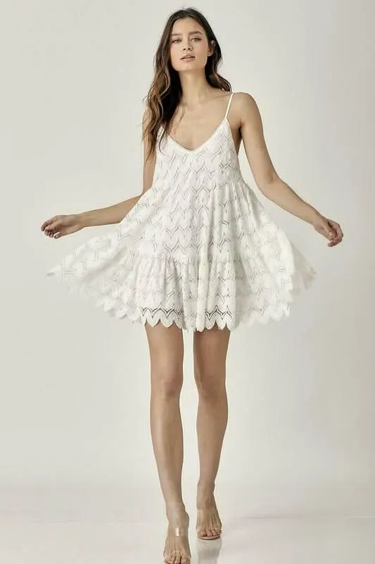 Davina White Crochet Mini Dress sold by Boho Pink product image thumbnail 5