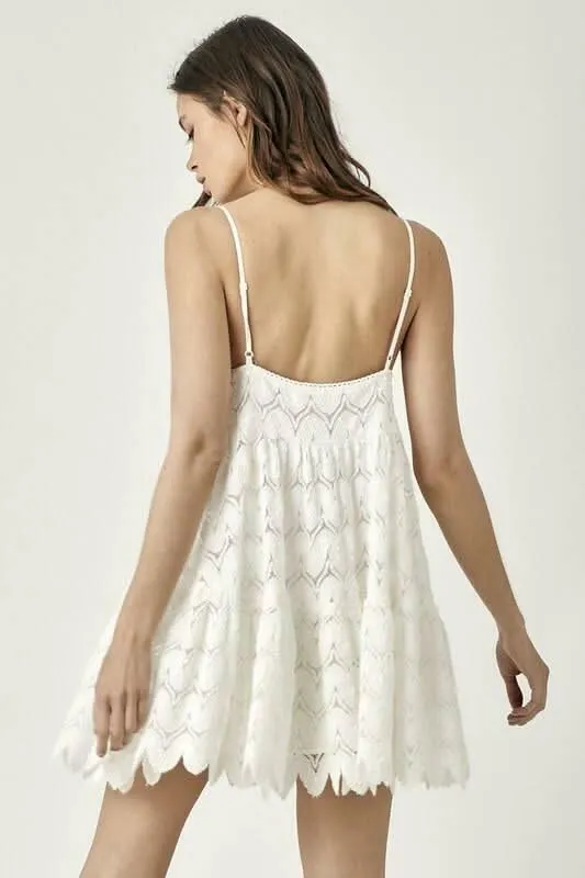 Davina White Crochet Mini Dress sold by Boho Pink product image thumbnail 2