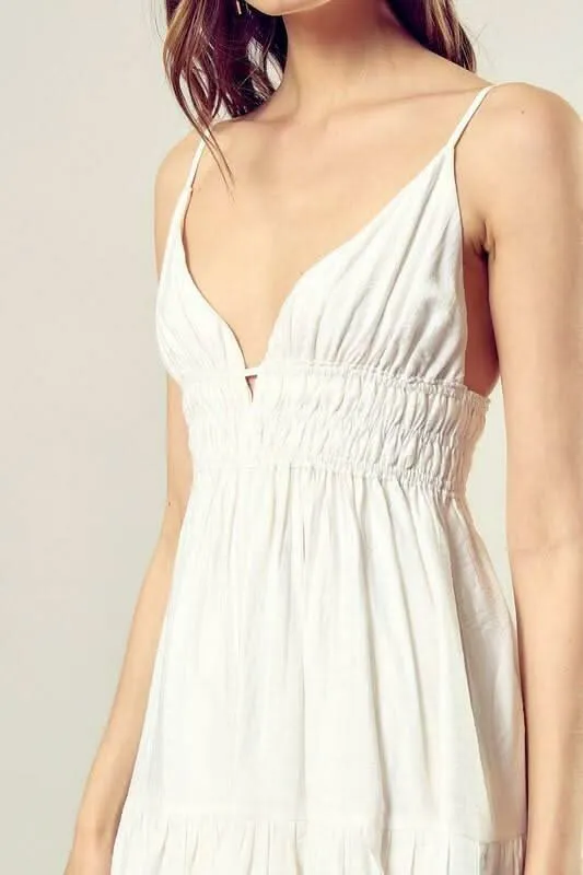 Always Graceful White Ruffled Mini Dress sold by Boho Pink product image thumbnail 5