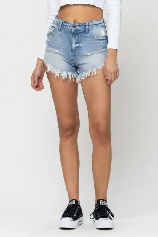 Who Do You Love Light Wash Denim Shorts sold by Boho Pink