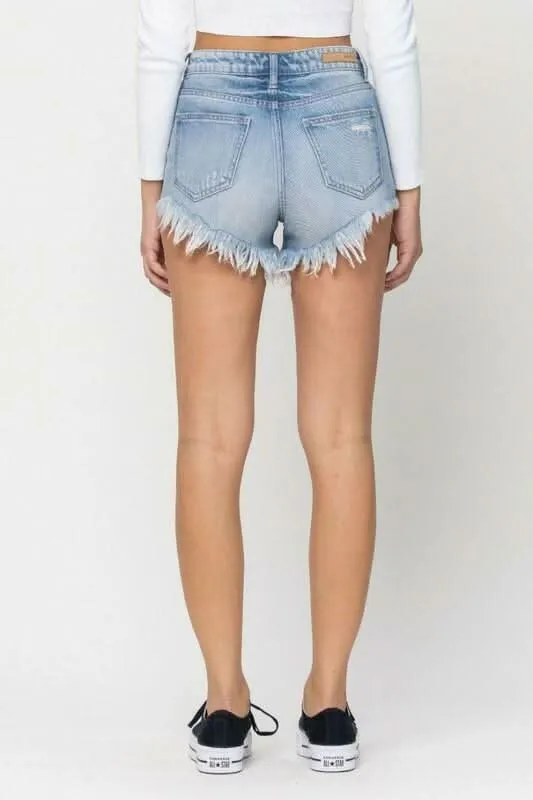 Who Do You Love Light Wash Denim Shorts sold by Boho Pink product image thumbnail 5