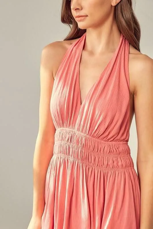 Tracie Pink Halter Romper sold by Boho Pink product image thumbnail 2