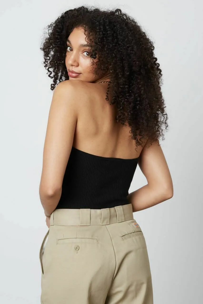 Cheri Black Ribbed Knit Tube Top sold by Boho Pink product image thumbnail 2