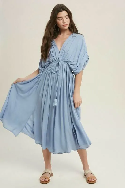 Truly Perfect Light Blue Midi Dress sold by Boho Pink product image thumbnail 5