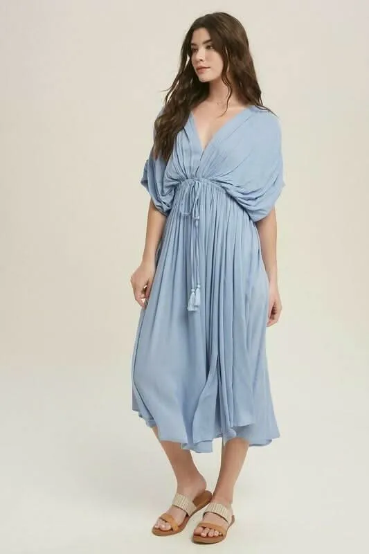 Truly Perfect Light Blue Midi Dress sold by Boho Pink product image thumbnail 2