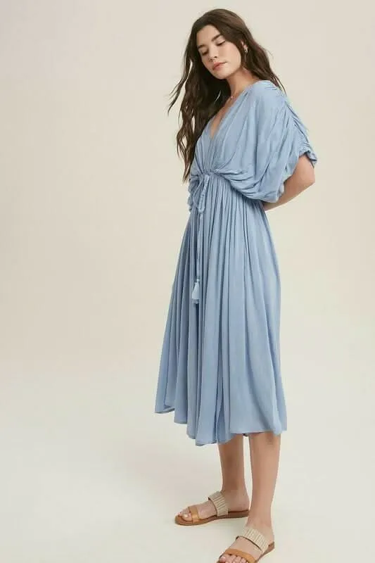 Truly Perfect Light Blue Midi Dress sold by Boho Pink product image thumbnail 3