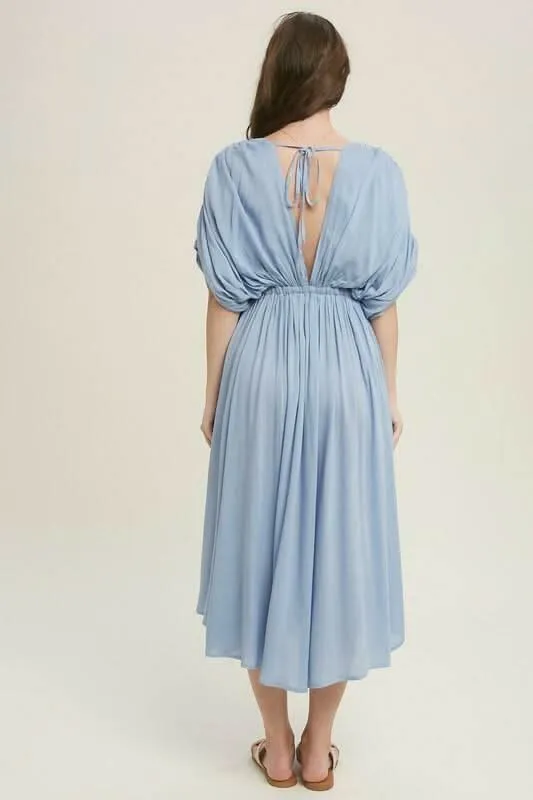 Truly Perfect Light Blue Midi Dress sold by Boho Pink product image thumbnail 4
