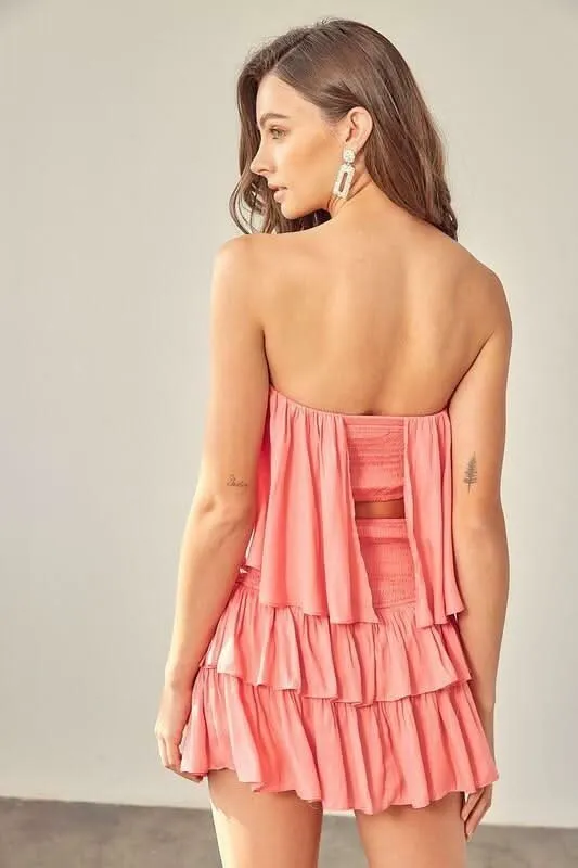 Monaco Milky Pink Strapless Romper sold by Boho Pink product image thumbnail 3