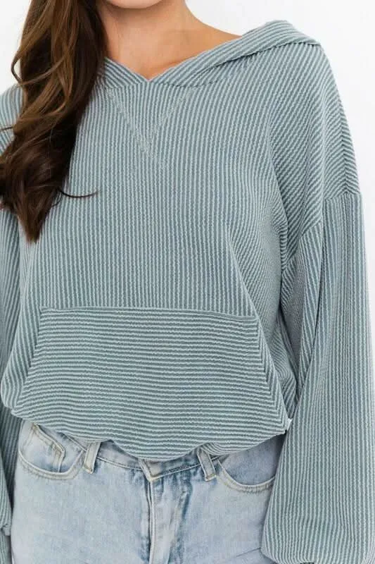 Basic Mode Dusty Blue Hoodie sold by Boho Pink product image thumbnail 5