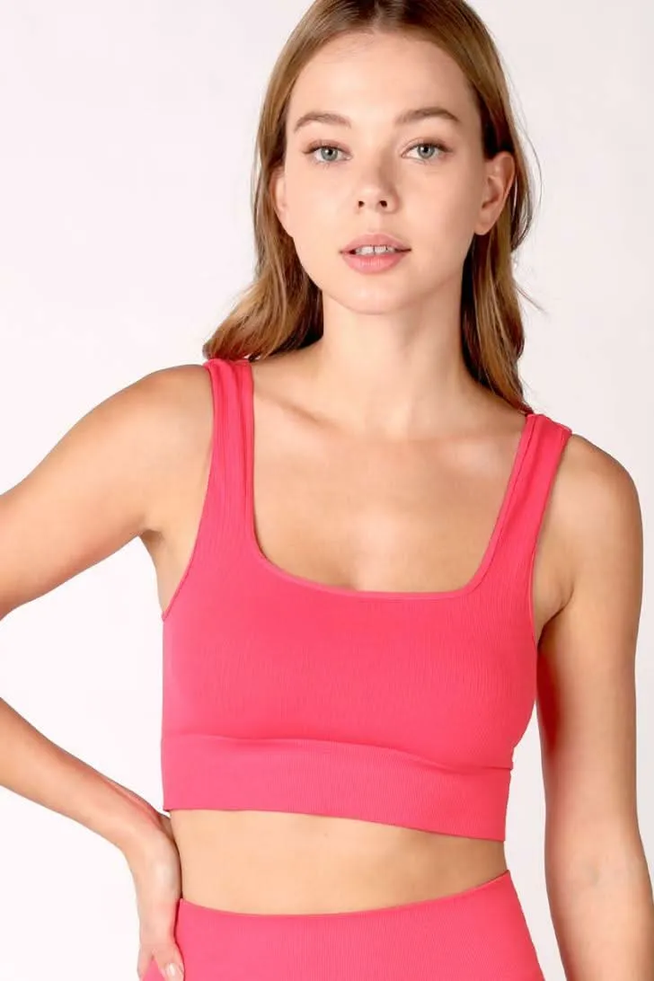 NIKIBIKI Hot Pink Cropped Ribbed Tank sold by Boho Pink