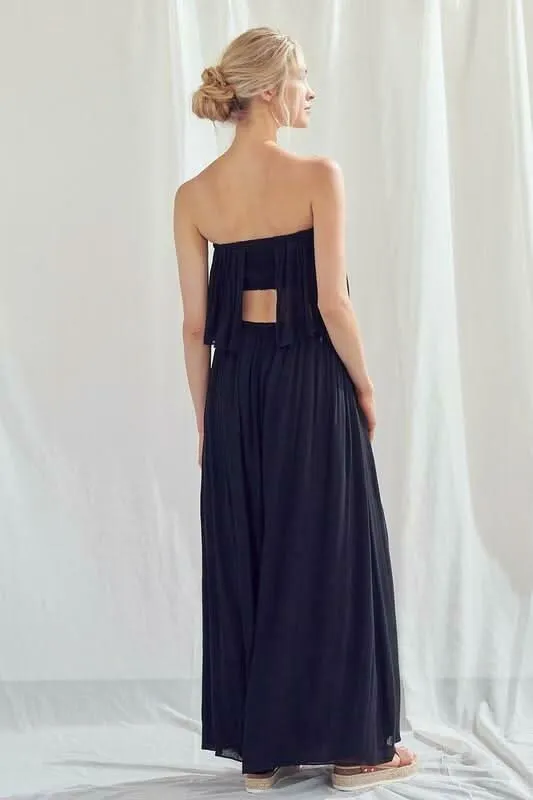 Monaco Black Strapless Maxi Dress sold by Boho Pink product image thumbnail 3