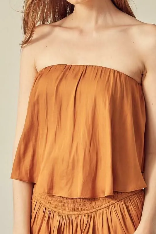 Monaco Caramel Strapless Romper sold by Boho Pink product image thumbnail 5