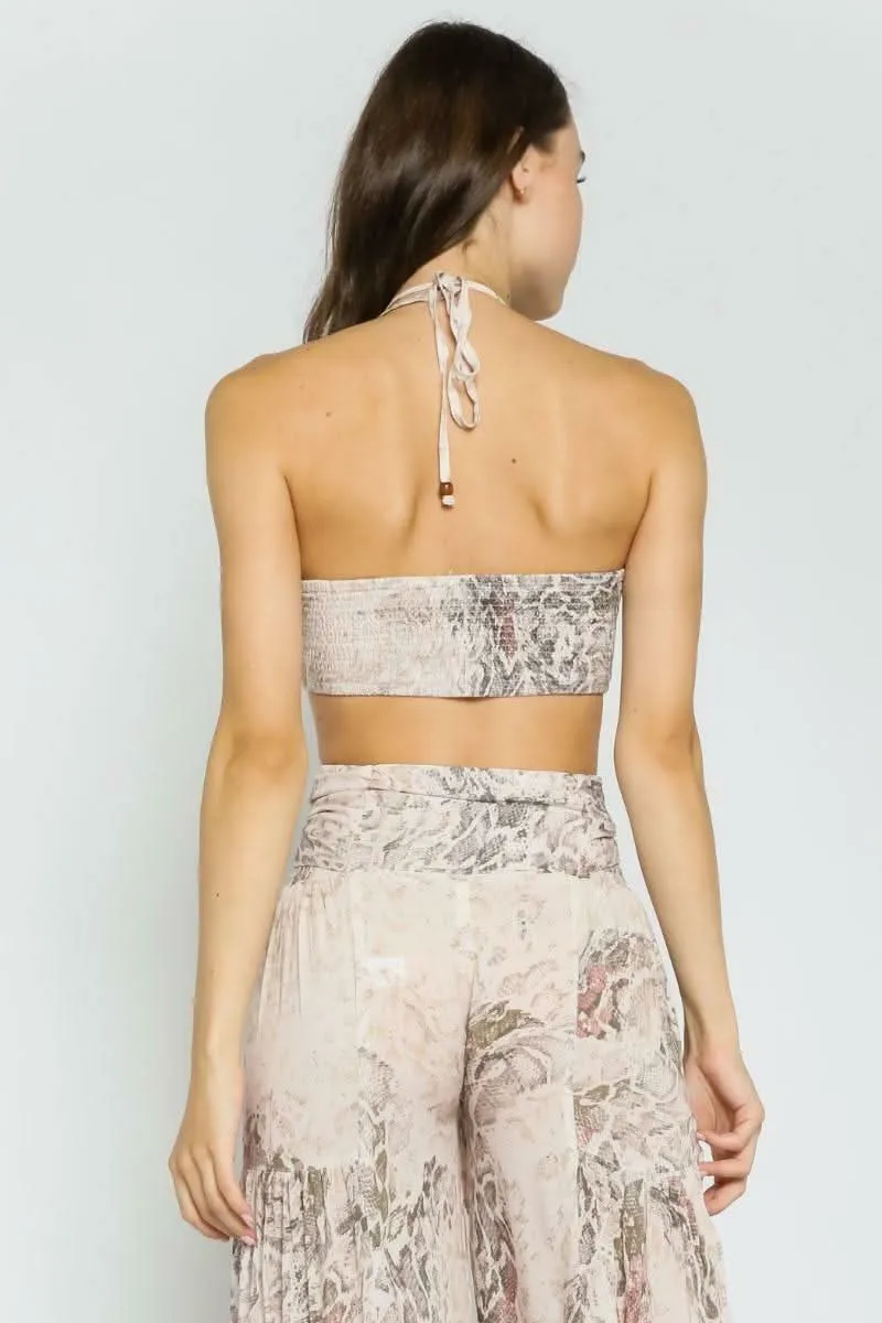By The Shore Taupe Snake Two-Piece Jumpsuit sold by Boho Pink product image thumbnail 5