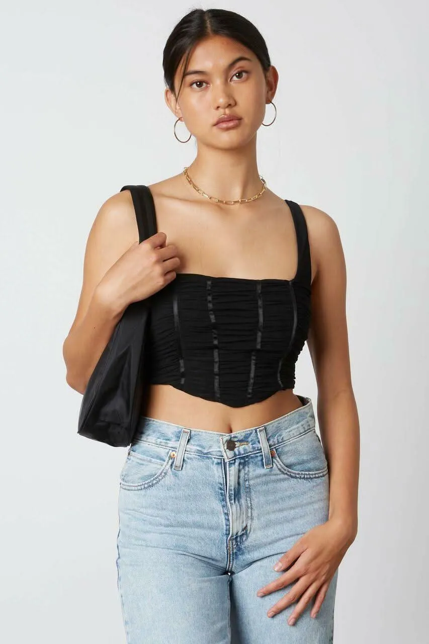 Raya Black Tank Crop Top sold by Boho Pink