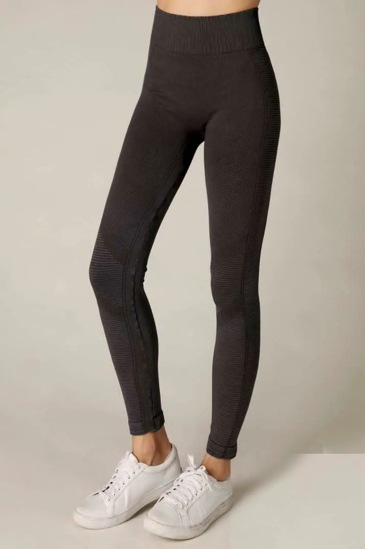 NIKIBIKI Vintage Black Ribbed High-Rise Leggings sold by Boho Pink product image thumbnail 3