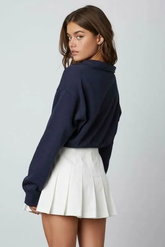 Varsity White Pleated Skort sold by Boho Pink product image thumbnail 2