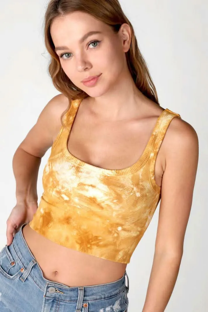 NIKIBIKI Sunflower Tie-Dye Cropped Chevron Tank sold by Boho Pink product image thumbnail 2