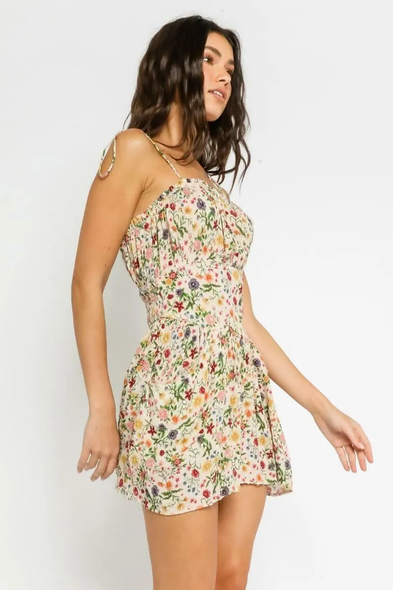 Riley Poppy Fields Floral Print Mini Dress sold by Boho Pink product image thumbnail 3